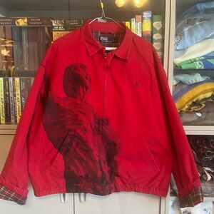 Red Large Repurposed Polo Ralph Lauren Jacket